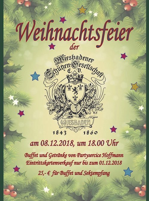 Vorverkauf Weihnachtsfeier gestartet